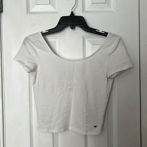 Plain white crop top